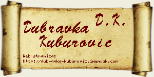 Dubravka Kuburović vizit kartica